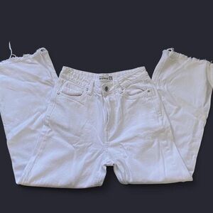 Refuge Women's Straight Leg White Jeans